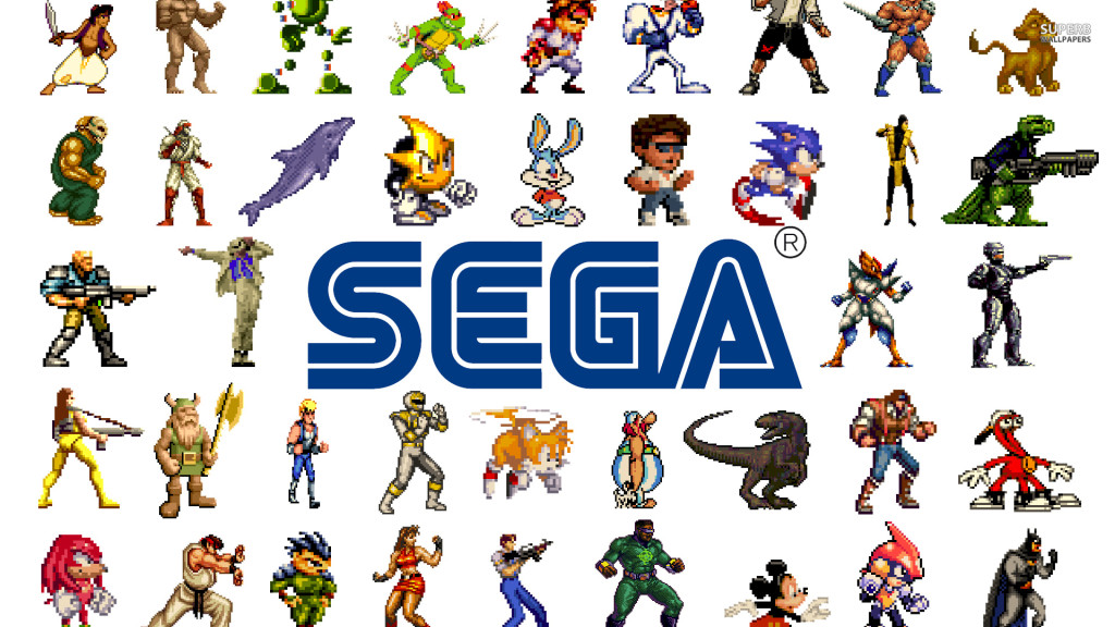 Sega logo and chars
