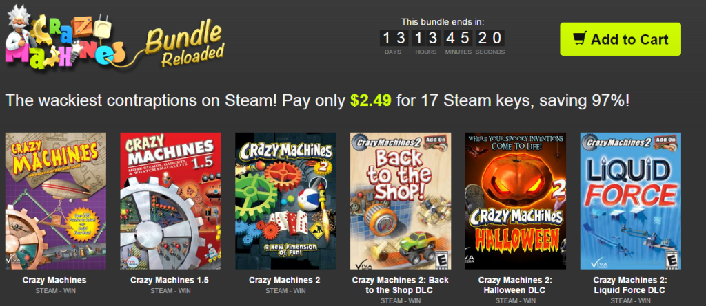 Steam Ofertas Crazy Machines Bundle