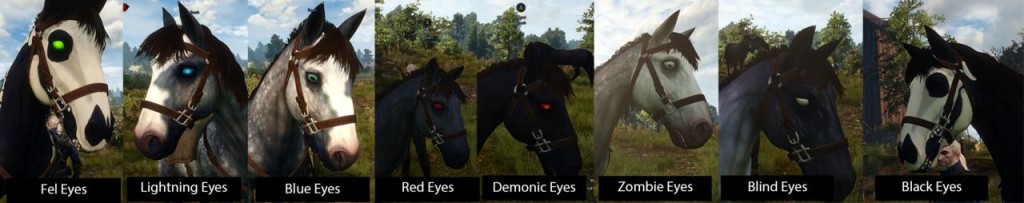The Witcher caballo ojos