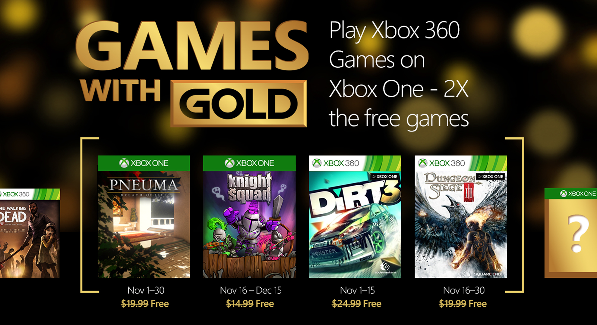 Games With Gold Noviembre 2015