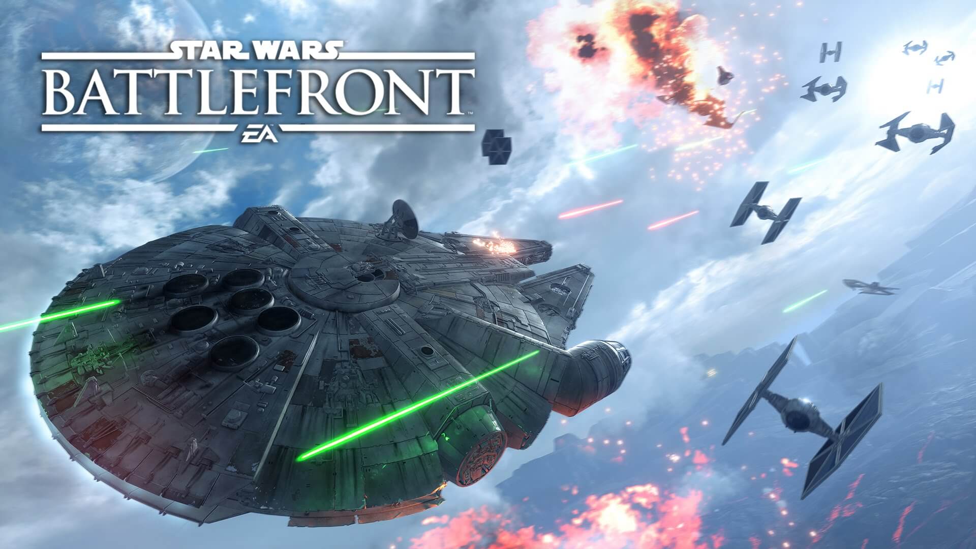 Star Wars Battlefront halcon milenario dogfight