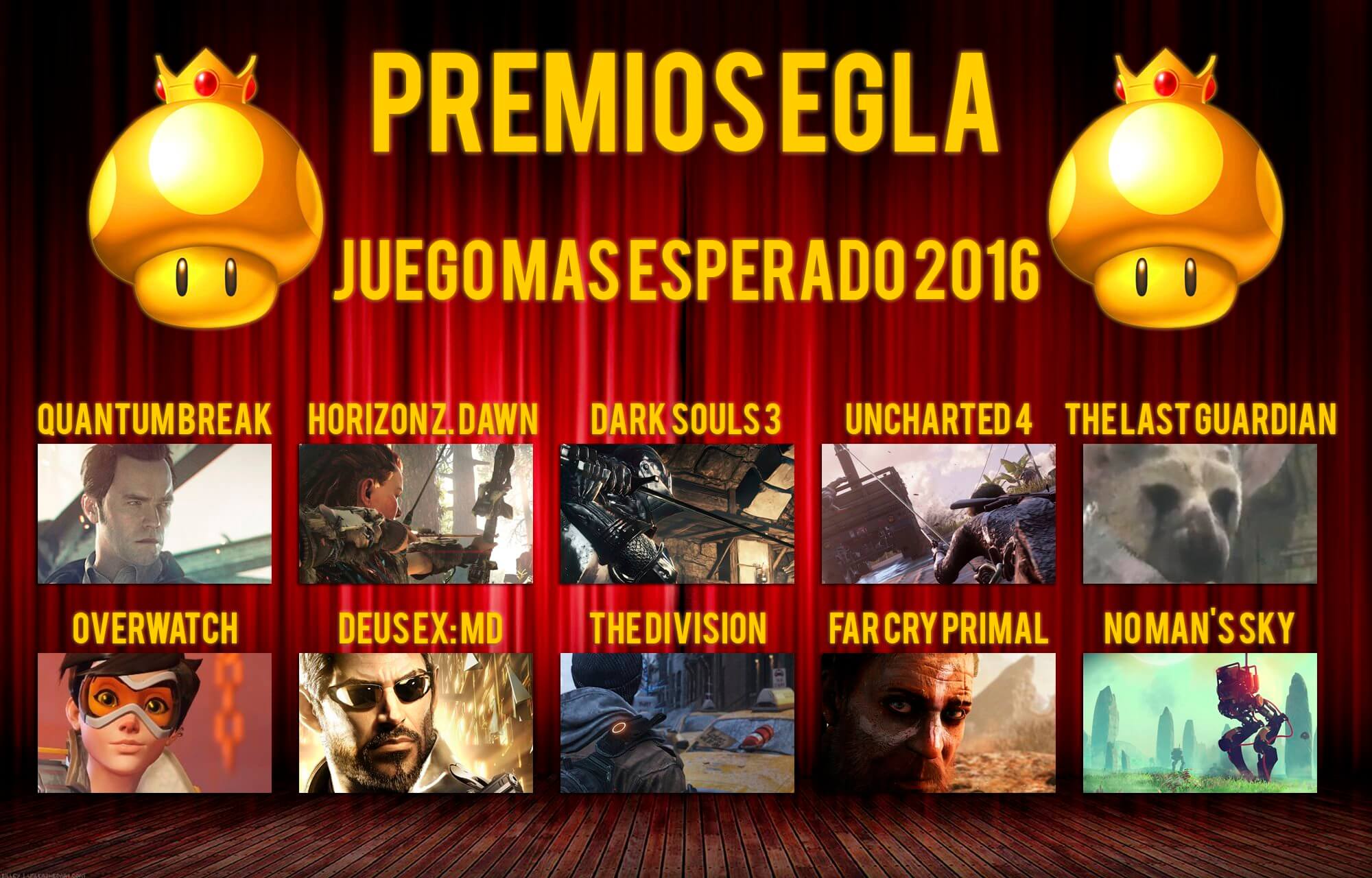Premios EGLA 2015 Juego más esperado del 2016