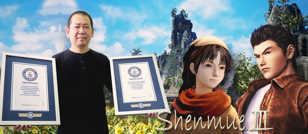 Shenmue 3 yu suzuki y s net record guinness