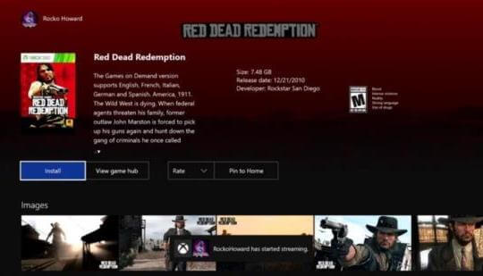 Red Dead Redemption xbox one