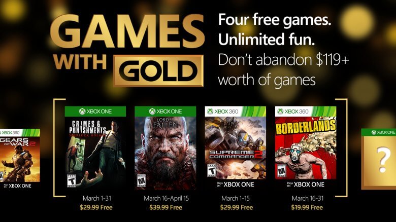 games with gold marzo 2016