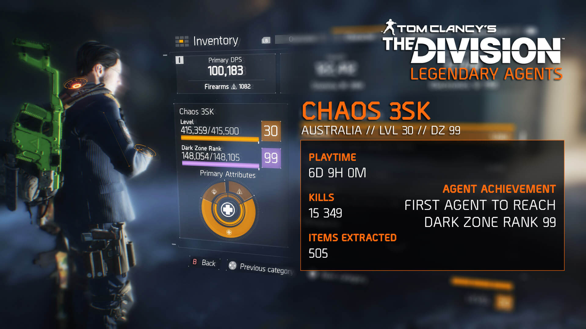 The Division jugador maximo chaos 3sk