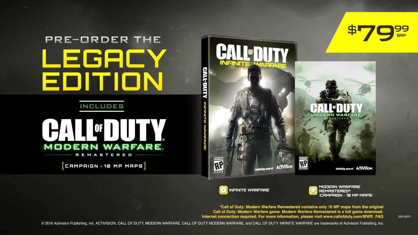 Call of duty infinite warfare modern warfare remastered