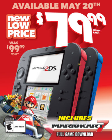 Nintendo 2DS recorte de precio