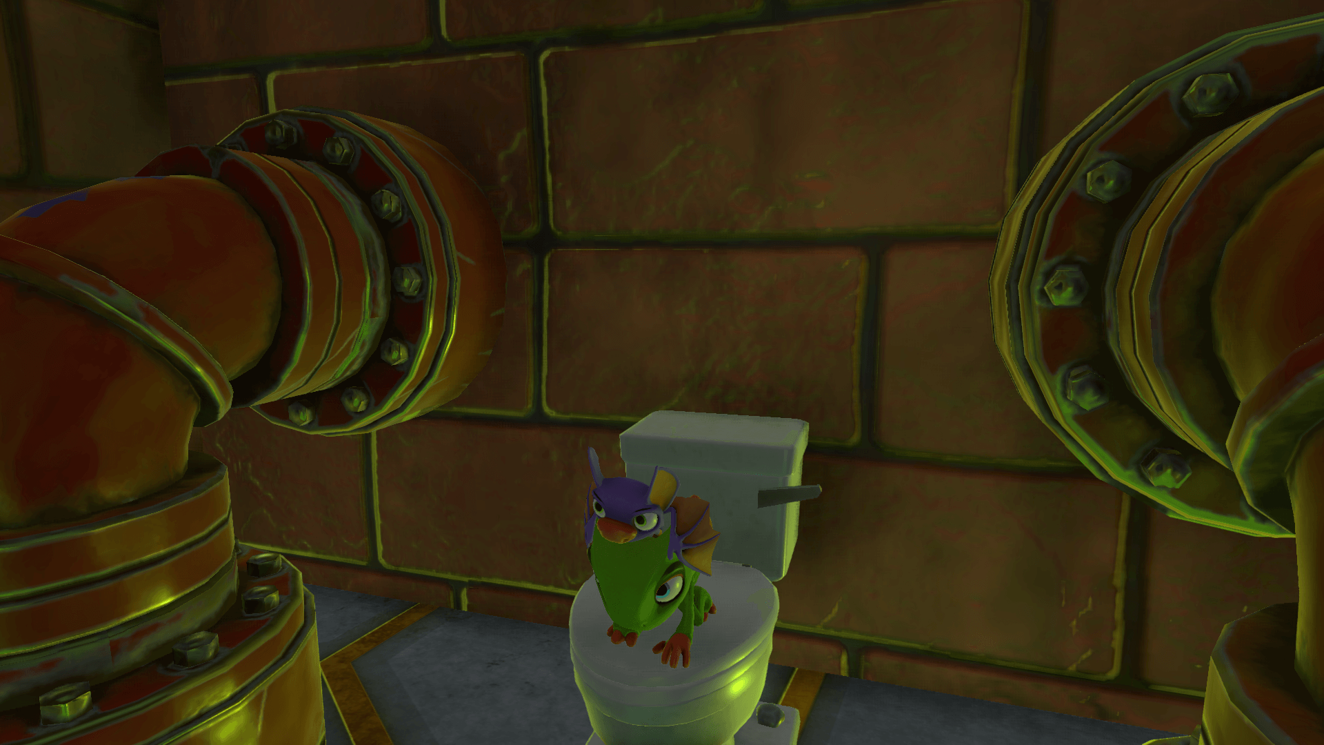 Yooka haciendo de segunda