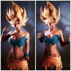 cosparty 2017 - jannet incosplay en su cosplay de goku