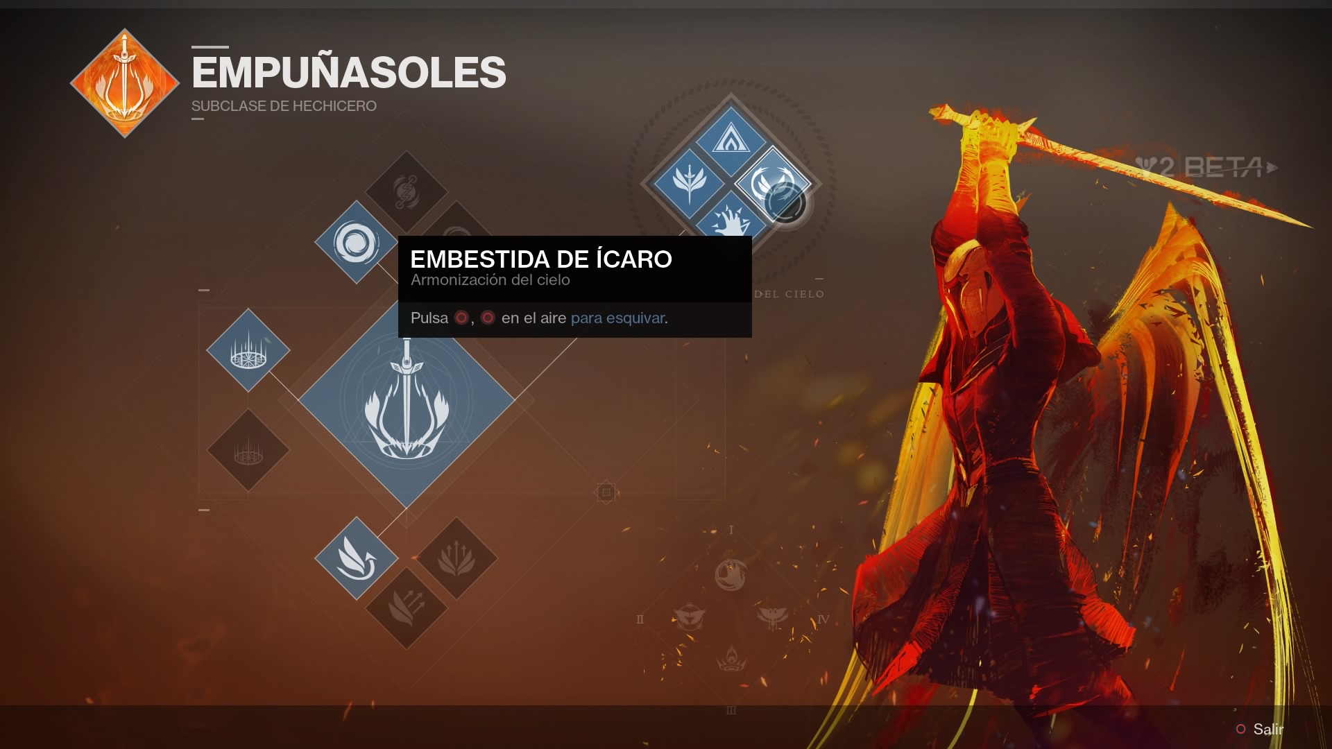 Destiny 2 Beta - Embestida de Ícaro arbol de habilidad hechicero