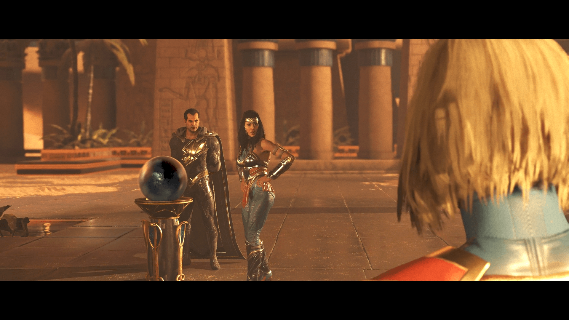 Injustice™ 2 - Supergirl hablando con Wonder Woman y Black Adam