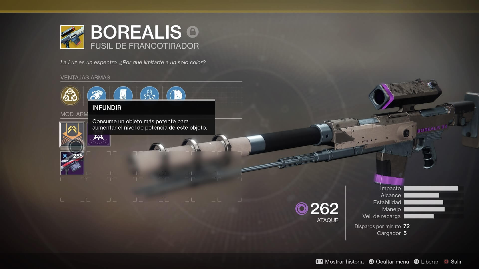 Destiny 2 - Infusión arma excepcional