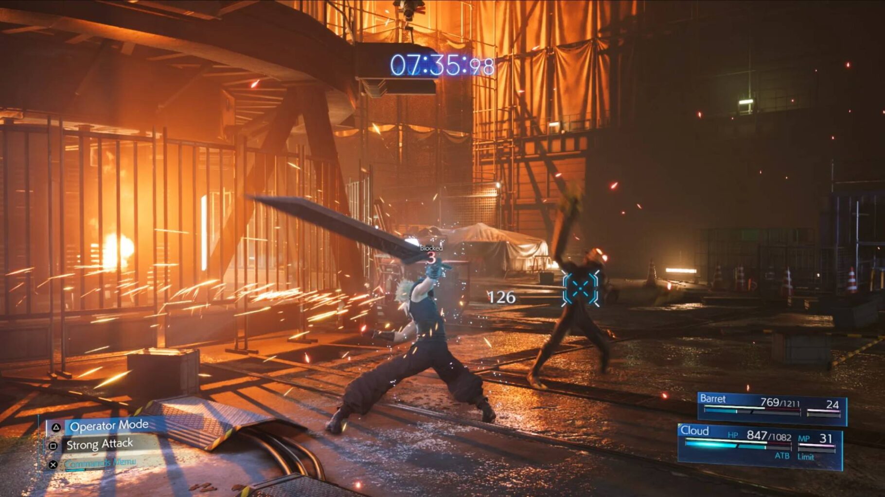 FF7Intergrade - Combate Cloud